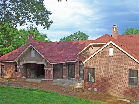 red brick metal roof colors